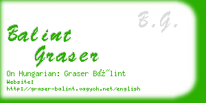 balint graser business card